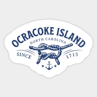 Ocracoke Island, NC Beach Knot Summer Vacation Sticker